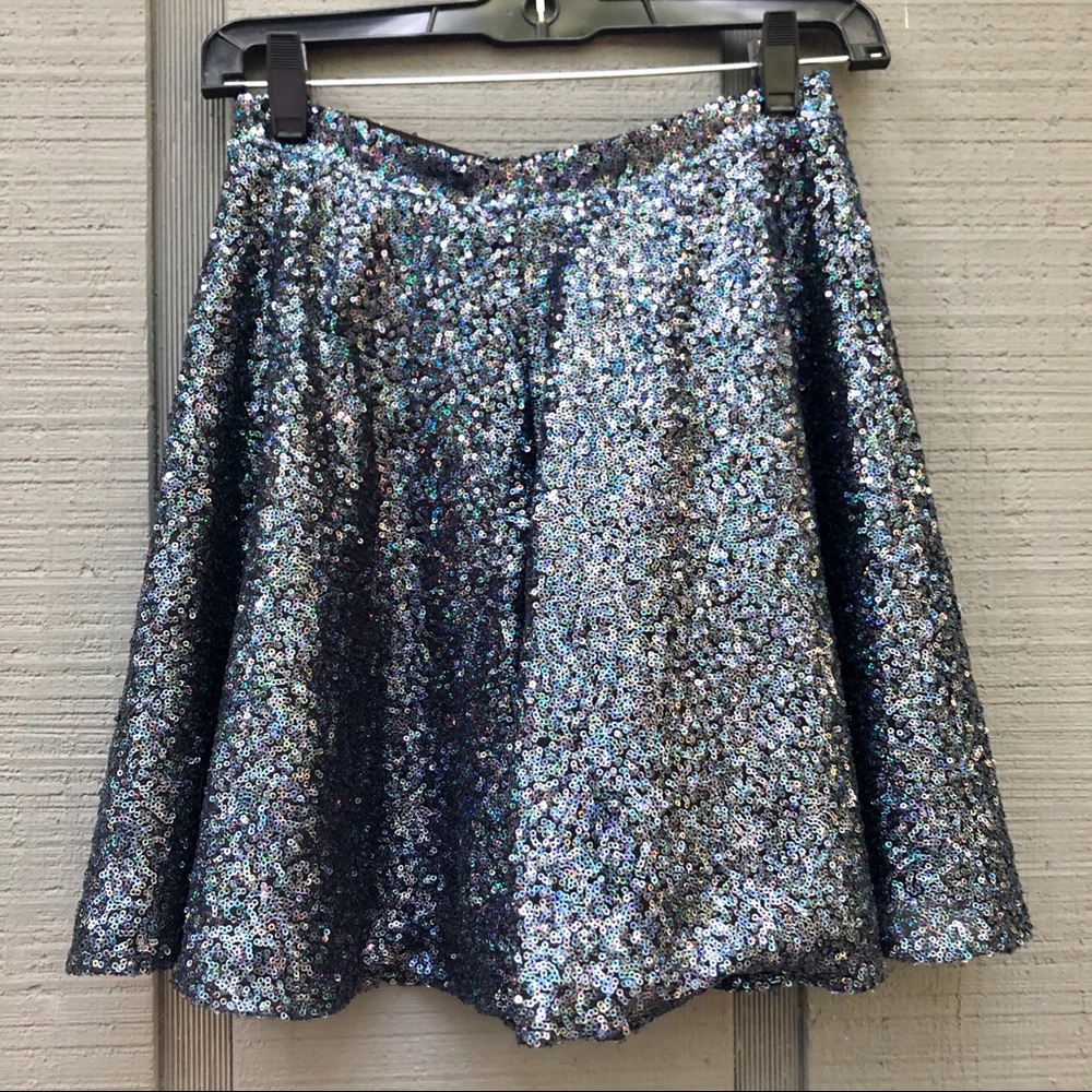 Sequined Topshop skater skirt